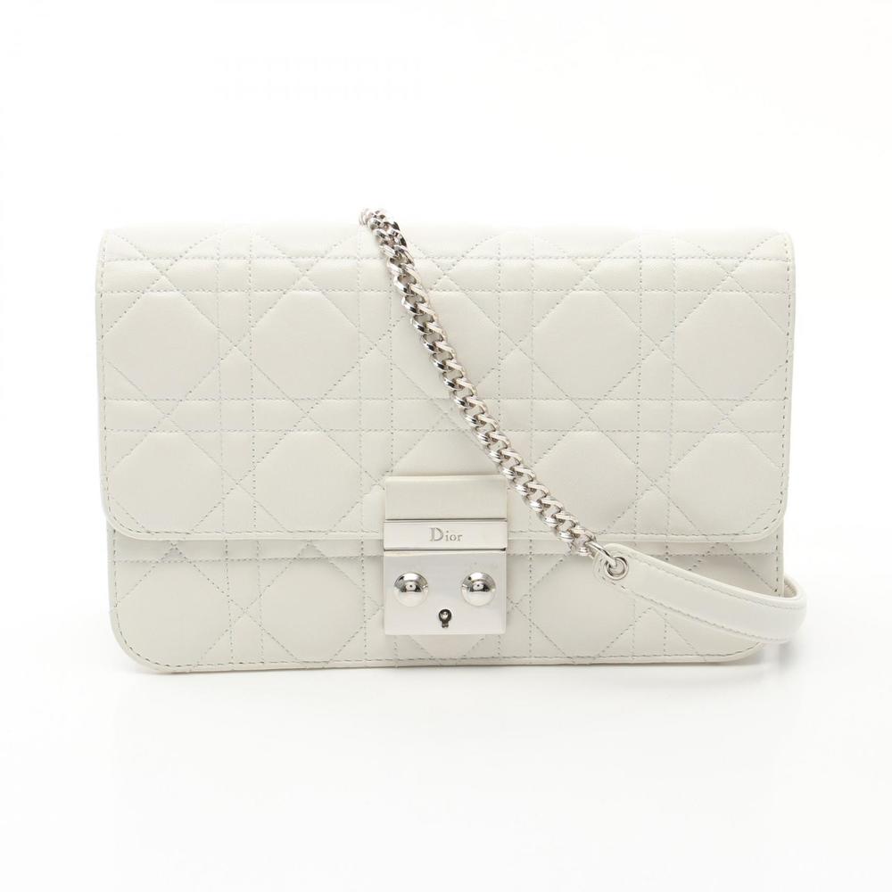 Dior Miss Dior Cannage Shoulder Bag White